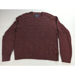 American Eagle Outfitters Sweater Vintage Slim Fit Crewneck Maroon Wool L